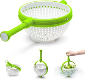 Salad Spinner with Scratch-Resistant Spinning Colander for Washing and Drying Greens