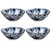 4-pack Chinese Ceramic Kung Fu Tea Set Blue and White Cups Tea Bowl Tasting Cups Tea Ceremony Accessories Set, 40ml