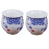 2 Pcs 3.4 oz Chinese Porcelain Teacup Kongfu Tea Cups Mugs Peony Japanese Tea Cups