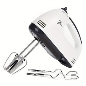 7-Speed Electric Hand Mixer, Egg Beater and Whisk with Dough Hooks, Lightweight Kitchen Appliance for Mixing and Baking
