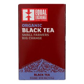 Equal Exchange Organic Black Tea, 20 Tea Bags per Box, Case of 6