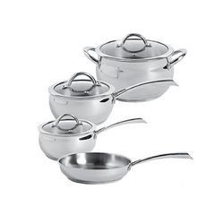 Oster Derrick 7-Piece Stainless Steel Cookware Set, Durable Pots and Pans for Everyday Cooking