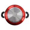 Better Chef 12" Aluminum Non-Stick Metallic Red Deep Fryer with Glass Lid