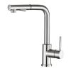 Stainless Steel Pull-Out Kitchen Faucet with Single Handle and Sprayer, Modern Sink Faucet for Home Kitchen