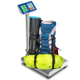 660 lb Digital Platform Scale, Heavy-Duty Folding Floor Scale for Warehouse and Shipping Use