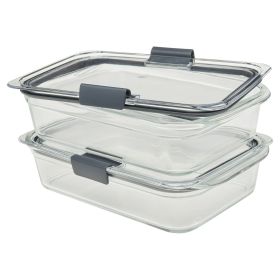 Leak-Proof Glass Food Storage Containers Set (8-Cup), Clear Storage with Secure Lids for Freshness and Organization