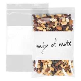 Pack of 1000 Seal Top Bags with Write-On Block 6 x 9. Ultra Thick Polyethylene Bags for Packing and Storing 6x9. 4 mil. Plastic bags for industrial