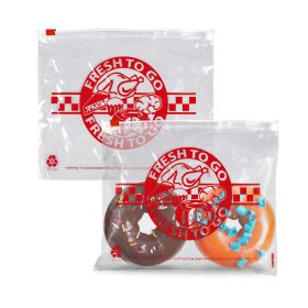 Pack of 1000 Slide Seal Deli Bags 10 x 8. Polypropylene Saddle Pack Bags 10x8. Ultra Thin Poly Package 0.80 mil. Printed "Fresh to Go". Great for Stor