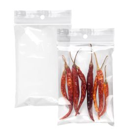 Pack of 1000 Polypropylene Bags With Hang Hole, 4 x 6. Clear Plastic bags 4x6, Zipper Bags 2 mil. Polypropylene Seal top storage bags for industrial