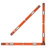 VEVOR Magnetic Torpedo Level, 48/24/16/10 in Mechanical Level Set, Bubble Vials Ruler for 45/90/180 Degree