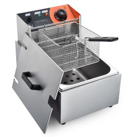 Electric Fryer Machine for Home Kitchen, Compact Countertop Fryer for Frying Snacks and Meals