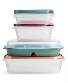 Rubbermaid TakeAlongs Food Storage and Party Platter Set (16-Piece), Stackable Containers for Entertaining and Leftovers
