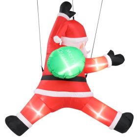 Christmas Inflatable Decoration with 7 LED Lights for Outdoor Holiday Display