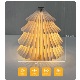 Foldable Christmas Tree Lamp, Decorative Holiday Light for Home and Seasonal Display