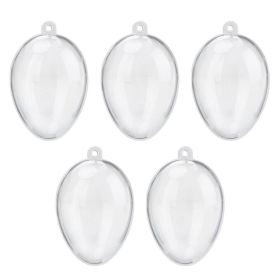 5-Piece Clear Fillable Christmas Ball Ornament Set for Tree Decoration