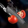 Kegani Santoku Knife 7 Inch Japanese Santoku Knife, 73 Layers AUS-10 Damascus Japanese Knife