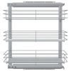 3-Tier Pull-Out Kitchen Wire Basket Organizer, Silver Slide-Out Storage Rack 18.5 x 13.8 x 22 Inches