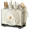 1 Universal Metal Kitchen Knife Holder with Chopping Board Storage, Knife - free. 6 - Slot Large - volume Design