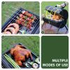 Multifuntional Double Sided Barbecue Grill, Portable Charcoal Grill for Outdoor, Black, 37.5 * 25.5 * 38cm