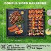 Multifuntional Double Sided Barbecue Grill, Portable Charcoal Grill for Outdoor, Black, 37.5 * 25.5 * 38cm
