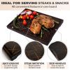 Wooden Steak Board X Large Solid Oak Serving Barbecue Platter Natural Thick Cutting Plate Durable & Quality (X Large)