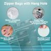 Pack of 1000 Polypropylene Bags With Hang Hole, 4 x 6. Clear Plastic bags 4x6, Zipper Bags 2 mil. Polypropylene Seal top storage bags for industrial