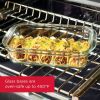 Brilliance Glass Food Storage Containers Set (4-Piece) with Secure Latching Lids