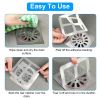 25Pack 3.94×3.94in Disposable Floor Drain Sticker Shower Drain Hair Catcher Drain Mesh Strainer for Sink Bathtub Laundry Room Bathroom