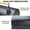 15.8 inches x 11.6 inches x 16.7 inches double-sided desktop charcoal grill with smoking function