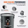 VEVOR Fryer Grease Bucket, 8 Gal Oil Disposal Caddy Stainless Steel Fryer Oil Bucket Rust-Proof Coating, Oil Transport Container with Lid, Lock Clips
