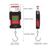 Waterproof Hanging Digital Scale, Portable Rechargeable Hook Luggage Scale with LCD Display and Built-In 59-Inch Measuring Ruler