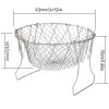 Stainless Steel Folding Strainer Spoon, Mesh Skimmer Frying Tool for French Fries, Chicken, and Deep Frying