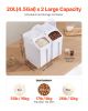 4.5Gal/20Lx2 Large Ingredient Storage Container Airtight Kitchen Flour Bin
