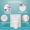 Pack of 1000 Clear Zipper Bags. Assortment 2 mil Clear Seal Top Plastic Bags. 10 Sizes of Zip top Polyethylene Bags for Shipping and Storage. Resealab