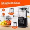 VEVOR Professional Blender with Shield, Commercial Countertop Blenders, 68 oz Blender Combo, Stainless Steel 9 Speed & 5 Functions Blender, for Shakes