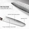 8.5 Inch Kiritsuke Knife, Professional VG10 Damascus Steel Chef Knife With Hammered Blade