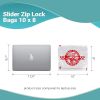 Pack of 1000 Slide Seal Deli Bags 10 x 8. Polypropylene Saddle Pack Bags 10x8. Ultra Thin Poly Package 0.80 mil. Printed "Fresh to Go". Great for Stor