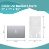 Pack of 1000 Ultra Thin Gusset Poly bags 8 x 3 x 15. Ice Bucket Liner 8x3x15. 0.60 Mil. Polyethylene bags for packing and storing. Great for Industria