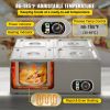 VEVOR 110V Commercial Food Warmer 4x1/4GN, 4-Pan Stainless Steel Bain Marie 14.8 Qt Capacity,1500W Steam Table 15cm/6inch Deep,Temp. Control 86-185