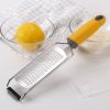 Multifunction Stainless Steel Lemon Zester and Cheese Grater, Manual Garlic and Ginger Shredder for Kitchen Use
