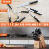 VEVOR Knife Storage Block 15 Slots, Acacia Wood Universal Knife Holders Without Knives, Large Countertop Butcher Block Knife Organizer