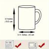 Be Mine" Ceramic Coffee Mug 11oz - White with Black and Red Heart Design, Reusable, Machine Washable - Ideal