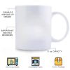 Be Mine" Ceramic Coffee Mug 11oz - White with Black and Red Heart Design, Reusable, Machine Washable - Ideal