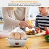 Electric Egg Cooker with Auto Shut-Off, 7-Egg Capacity BPA-Free Hard-Boiled Egg Maker with Measuring Cup