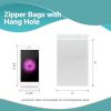 Pack of 1000 Polypropylene Bags With Hang Hole, 4 x 6. Clear Plastic bags 4x6, Zipper Bags 2 mil. Polypropylene Seal top storage bags for industrial