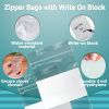 Pack of 1000 Seal Top Bags with Write-On Block 6 x 9. Ultra Thick Polyethylene Bags for Packing and Storing 6x9. 4 mil. Plastic bags for industrial