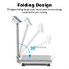 660 lb Digital Platform Scale, Heavy-Duty Folding Floor Scale for Warehouse and Shipping Use