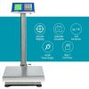 660 lb Digital Platform Scale, Heavy-Duty Folding Floor Scale for Warehouse and Shipping Use