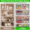 2Pcs Refrigerator Egg Drawer 36 Egg Capacity Snap On Hanging Storage Tray Space Saving Pull Out Egg Container Organizer