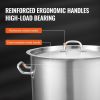 VEVOR Stainless Steel Stockpot, 42 Quart Large Cooking Pots, Multipurpose Cookware Sauce Pot with Lid & Handle, Heavy Duty Commercial Grade Stock Pot